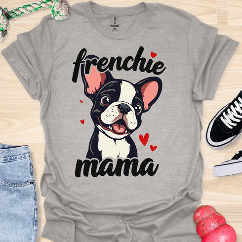 Frenchie Mama - V6 - Smiling Graphic T-Shirt